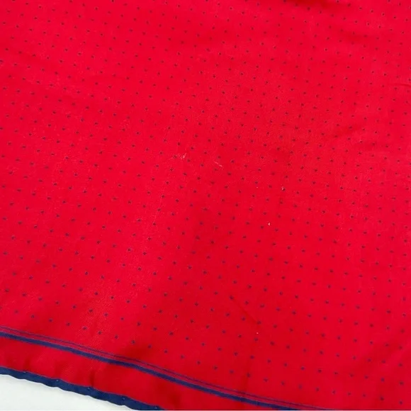 Barney’s New York Silk Pocket Square Red Handkerchief Polka Dots Vintage - Picture 5 of 6